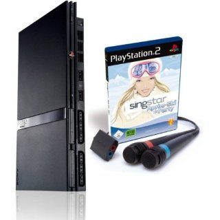 PlayStation 2 Konsole PS2 Black + SingStar Après Ski Party (inkl