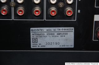 RAR SONY TA F444ESX Stereo Verstärker / Amplifier High End Rarität