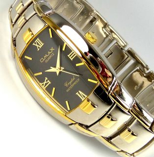 Omax Uhr Herrenuhr/Armbanduhr Metall Bicolor Neu# 138