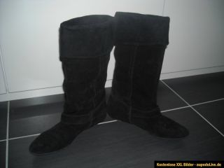 ESPRIT Wild Leder Stiefel Gr.37 schwarz Winter Schuhe Boots