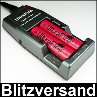 UltraFire WF 139 Ladegerät inkl. 2x 18650 2600 mAh Akku 3,7 V Lithium