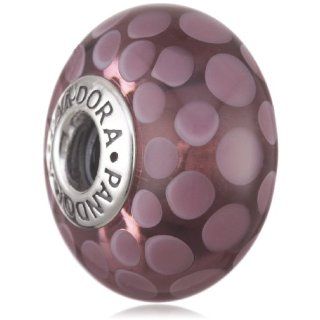 Pandora Damen Charm Murano Glas Oversize Exotic Purple 790901 