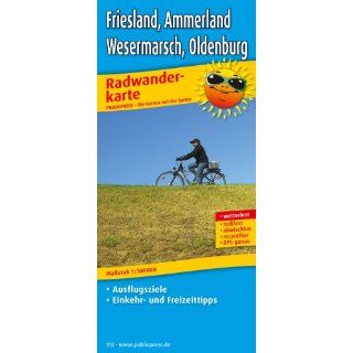 Radwanderkarte Friesland, Ammerland, Wesermarsch, Oldenburg Mit