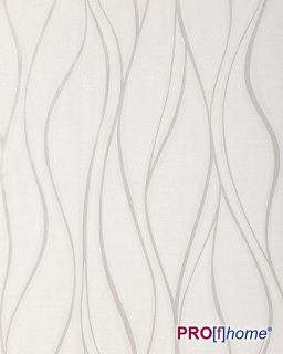 EDEM 147 06 Geschwungene Linien Streifen Design Tapete weiß hell grau