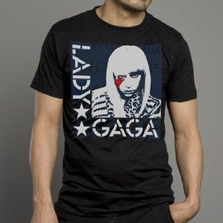Lady Gaga     Stars Gaga Herren Kurzarm T Shirt in schwarz