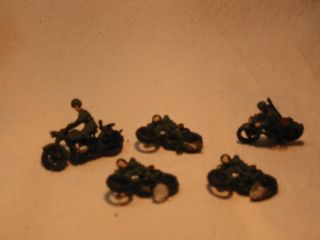 MILFI (152)   HO Figuren 5 Soldaten auf Motorrädern