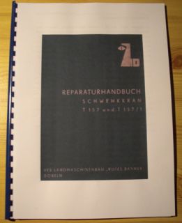 T157 Handbuch Bagger Kran Fortschritt T 157 no T174