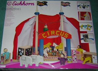 NEU Eichhorn Circus Holz Komplett Set Zirkus TOP