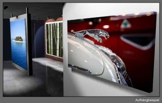 Leinwand Bilder Jaguar Kühlerfigur Luxus Weiss Oldtimer