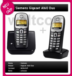Siemens Gigaset A160 Duo Telefon A16 analog NEU