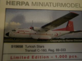 Herpa Wings 1500 Transall C 160 Turkish Stars