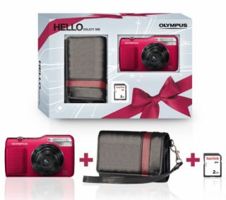 Geschenkset OLYMPUS Digitalkamera VG 170 in rot Kamera Set Neu OVP