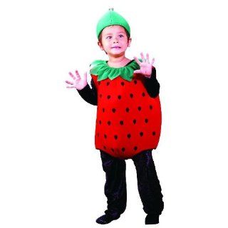 Erdbeerkostüm für Kinder Frucht 98/104 Spielzeug