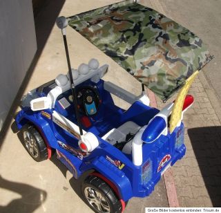 Elektroauto Kinder Elektro Auto kinderauto Elektrofahrzeug Jeep blau R