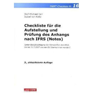 Checkliste 16 Aufstellung und Prüfung des Anhangs nach IFRS (Notes