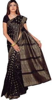 Bollywood Sari Kleid Schwarz CA108 Bekleidung