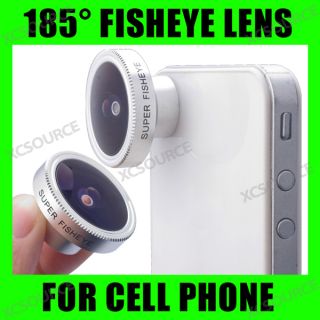 185° Fischaugenobjektiv Fish Eye Fisch Auge Linse für iPhone 4G 4S