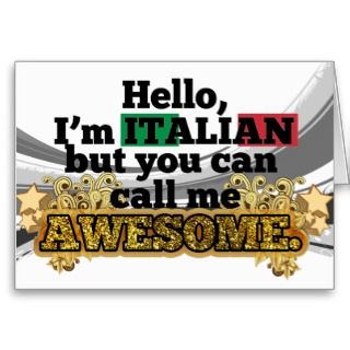 Greeting Cards, Note Cards and Funny Italian Greeting Card Templates