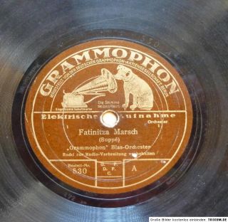 Alte Schellackplatte Grammophon Marschlied