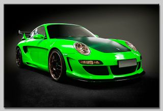 Leinwand Bilder Porsche 911 GT R 3 500 550 Grün Sport