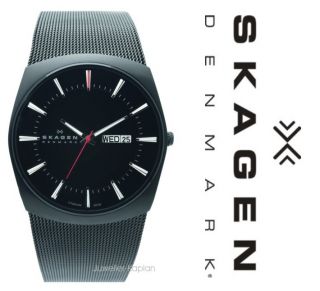 Titan BLACK 696XLTBB Herren Armband Uhr flach NEU UVP 179€