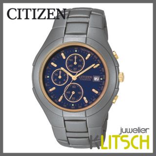 Titan Quarz Chrono Herren Uhr Blau AN3090 88L UVP 199,00€