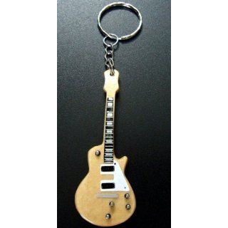 Schlüsselanhänger Mini Elektro Gitarre braun Geschenk 