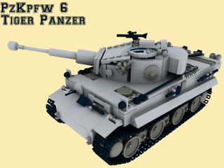 Custom Bauanleitung 6 WW2 Panzer King Tiger Panther aus LEGO