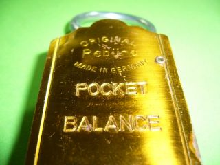 208R01 Alte Original Rebüre Pocket Balance Feder Waage, Made in