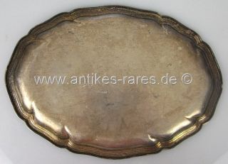 Altes Tablett in 830 (Ag) Silber, Wilkens, Halbmond & Krone Dt.