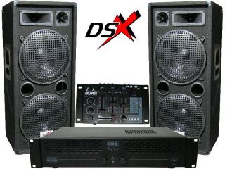 DSX PS PA DJ BOXEN LAUTSPRECHER SET ENTSTUFE 2400 Watt IMG STA500