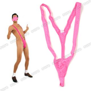 Herren Mankini Borat Badehose Tanga C String Badeanzug Bikini Swinwear