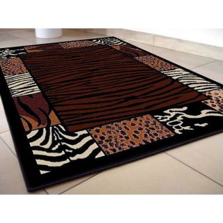  Teppich Afrika Designer Teppich Savannah schwarz braun 160/225 cm