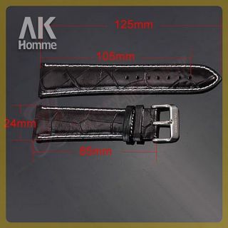 Neu weich Herren AK homme Ersatz Leder Armband Uhr 20mm 22mm 24mm