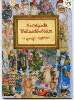 Nostalgische Weihnachtsoblaten. 47 geprägte Aufkleber 