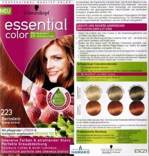 Schwarzkopf Essential Color Haarfarbe Bernstein Nr. 223