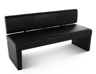 SAM® Leder Sitzbank Sofia 3er 164 cm in schwarz komplett