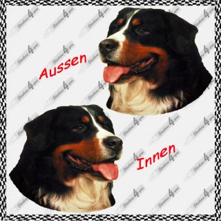 Grosser Aufkleber BERNER SENNENHUND Hunde Sticker für Auto Scheibe