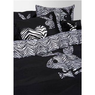 Playboy Bettwäsche Zebra Schwarz/Weiss 155x220 + 80x80 cm 