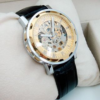 Luxus Gold Skelett Automatik Uhr Herren Uhr Armbanduhr Sehr Edel