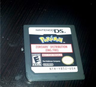Pokemon Distribution Cart Zoroark Nintendo DS NDS Demo NFR Not 4