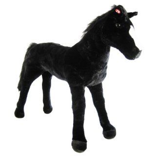 HEUNEC 722279   Reit Pferd DELUXE stehend, schwarz, 50 cm, mit