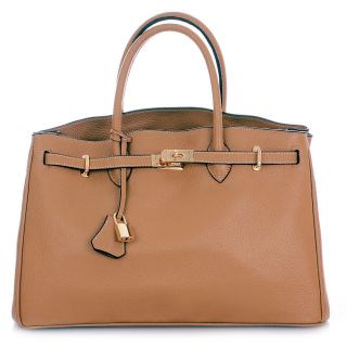 ROUVEN Camel Calfskin ICONE 40 Bag Handtasche UVP*699€