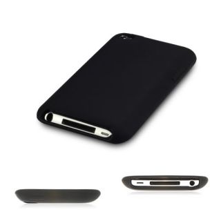 iPod Touch 4 4G Silikon Tasche Hülle Case Cover Etui Case schwarz