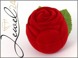 Rote Rose   Etui Geschenkverpackung Schmuckschachtel   ZUB257