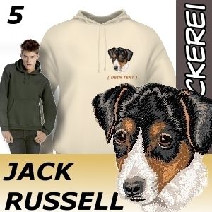 Sweatshirt Hoody Jack Russel Russell 5 Hund Stickerei