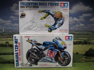 Tamiya 14117 14118 Bausatz Fahrerfigur Valentino Rossi + Yamaha YZR M1