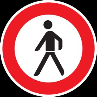 Verbot Fußgänger Schild Verkehrsschild 259 Mittel