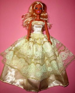 Nr 256 Kleid fuer Barbie Puppe Kleid Kleidung Prinzessin Abendkleid
