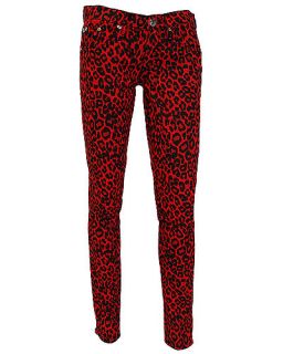 Leopard Print Rockabilly Skinny Jeans Denim Pants Retro Pin Up Punk